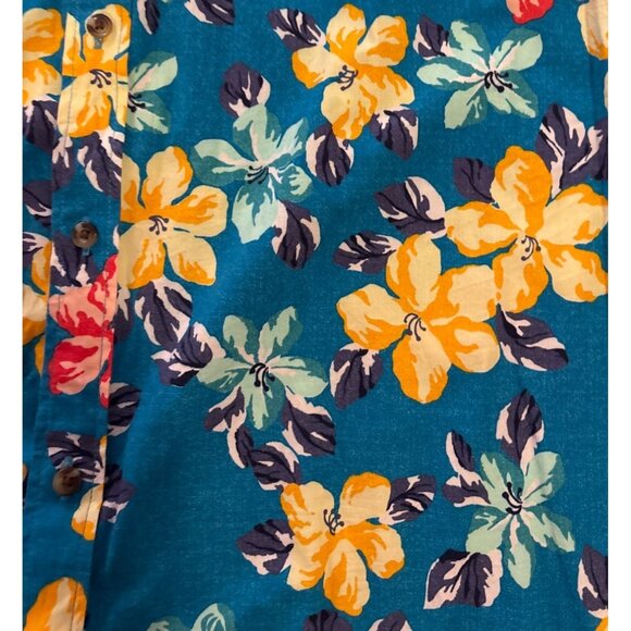 2 Old Navy Mens Slim Fit Floral Short-Sleeve Shirts XXL 100% Cotton Hawaiian - Picture 13 of 15